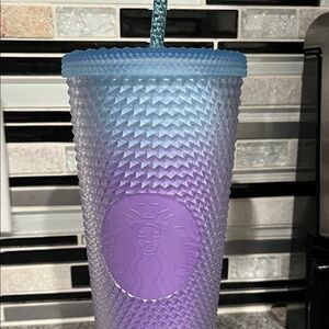 Starbucks Blue to Purple Studded Ombre Tumbler with Straw